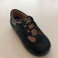 504 Navy Leather Lace up Shoe